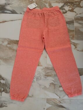 Athleta Coral tie Waist Linen Joggers. NWT